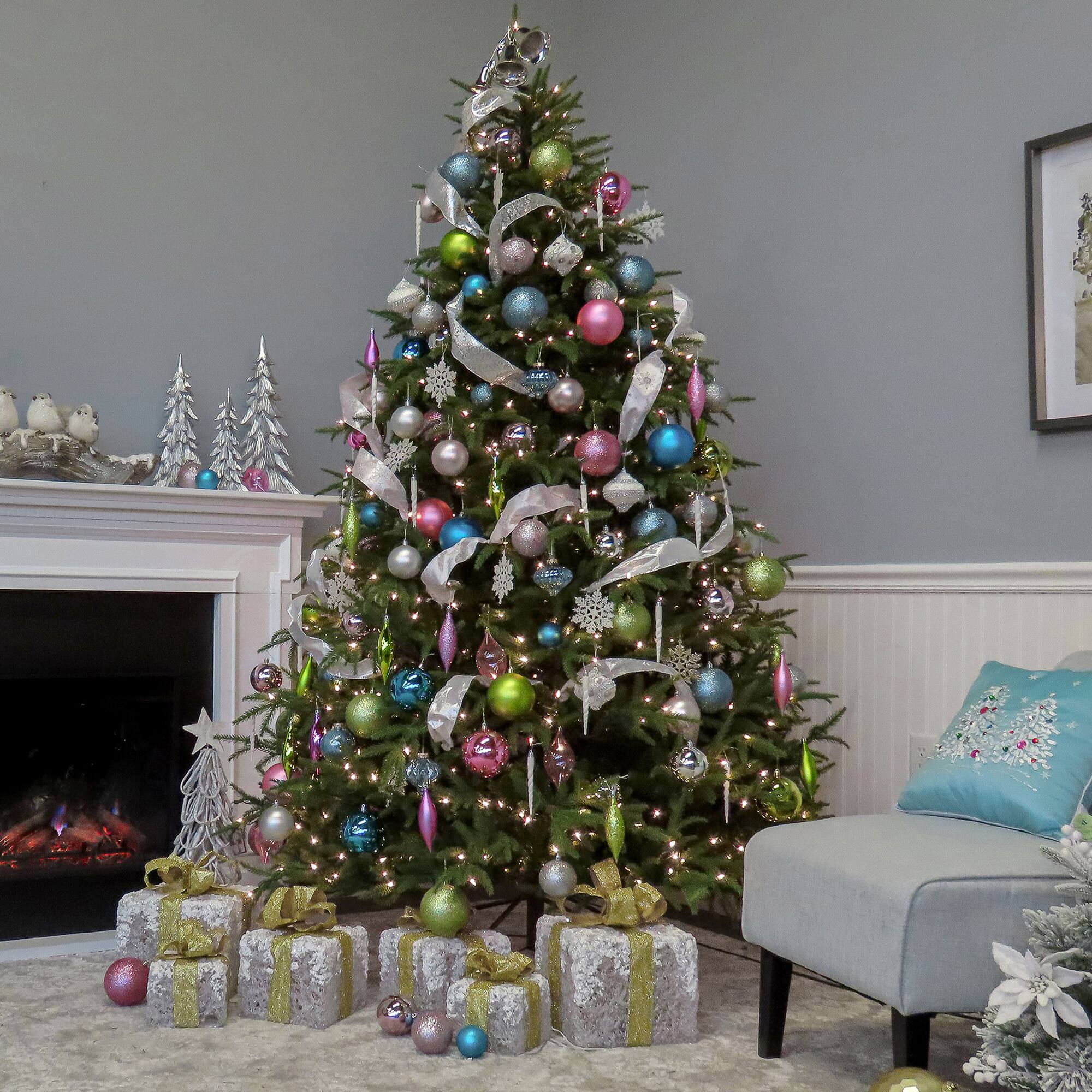 7.5 Ft. Pre-Lit Feel Real® Frasier Grande Full Artificial Christmas Tree, Clear Lights